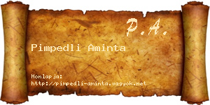Pimpedli Aminta névjegykártya